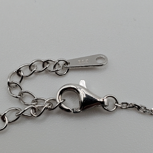925 Sterling Silver Hamsa Bracelet Adjustable 6-7.5" Women 5A CZ, NEW - Picture 3 of 6